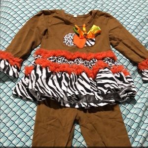Girls size 3T thanksgiving boutique outfit